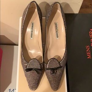 Manolo Blahnik hair calf pumps